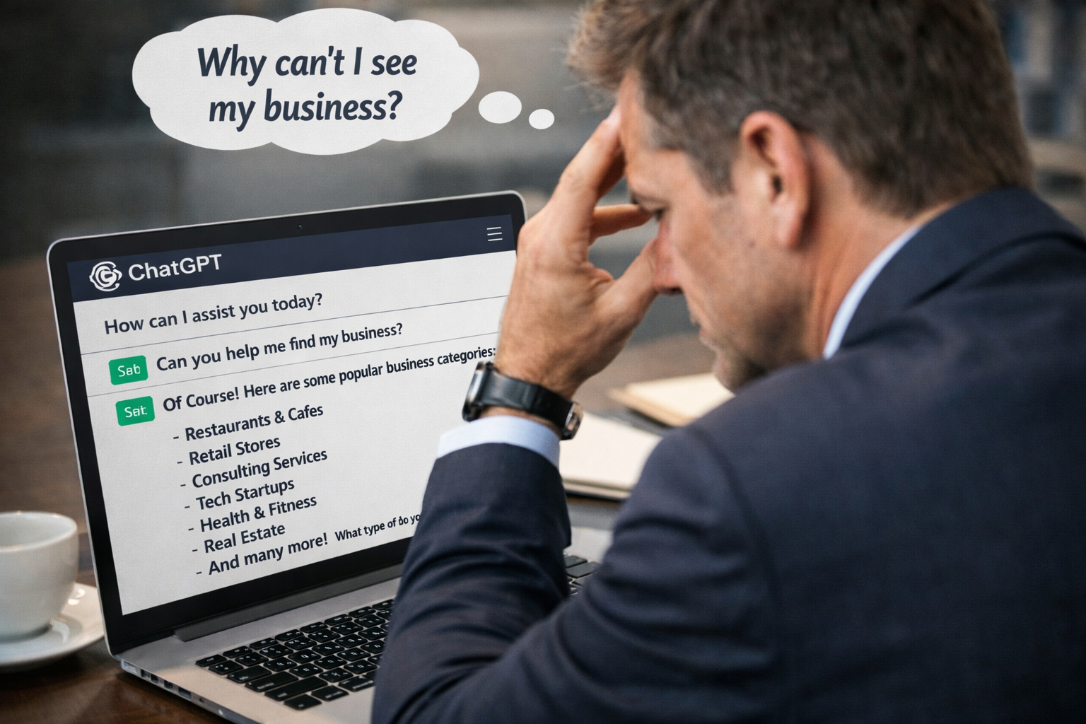 why can chatgpt or google ai overview not find my busienss? what can i do to get my business cited and recommended by ai search