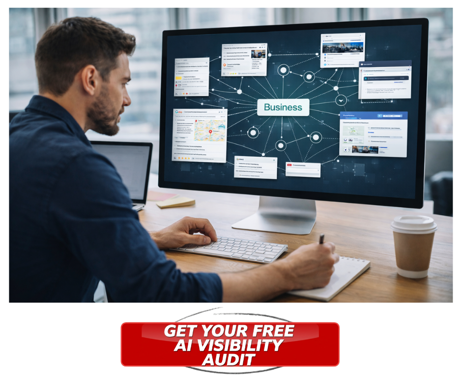 Marketing strategist analysing brand mentions and citations to strengthen a business’s online entity authority.